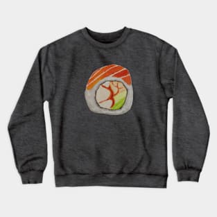 Salmon sushi watercolour painting Crewneck Sweatshirt